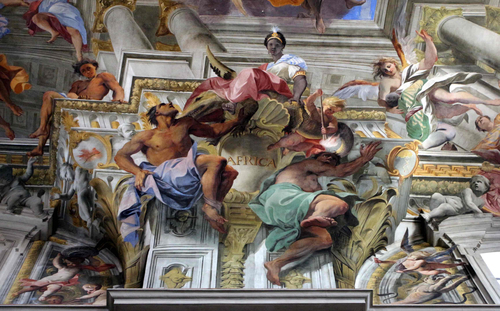 Détail du plafond de l’Eglise Saint-Ignace-de-Loyola à Rome, peint par Andrea Pozzo © Sailko / wikipedia commons