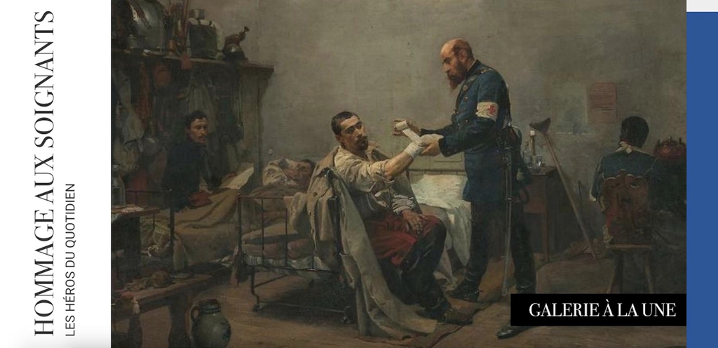 Capture d'écran du site  du Musée d'Art et d'Histoire et sa propositon "Hommage aux soignants"