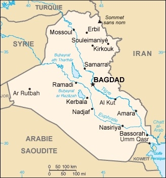 Carte de l'Irak CC