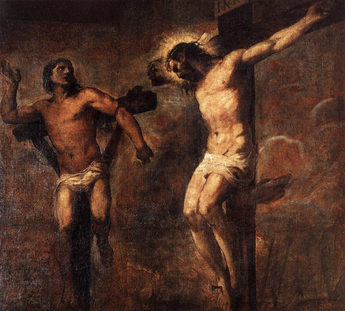 Ordo liturgique/Dimanche 28 avril 2024/Cinquième dimanche de Pâques - Page 33 Titian_Christ_et_le_bon_voleur