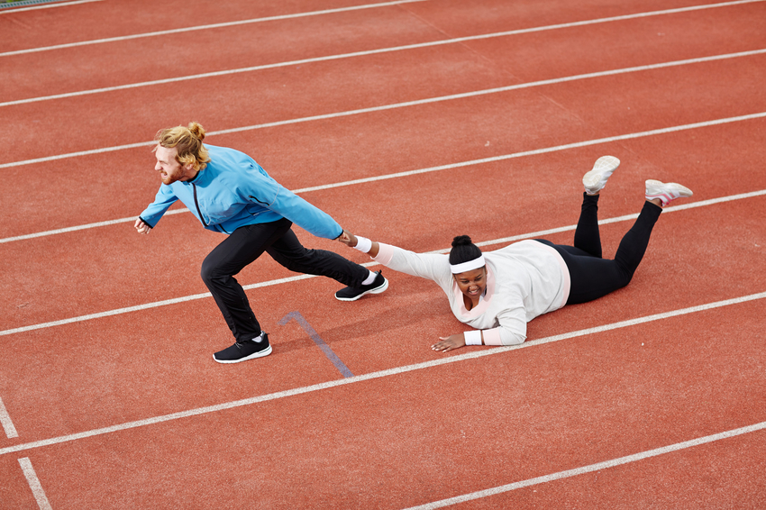 Motivating woman to keep exercising © Pressmaster/Fotolia