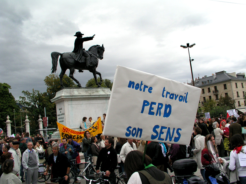 Manifestation des services publics à Genève (2004) © Jean-Jacques Kissling - jjkphoto.ch        