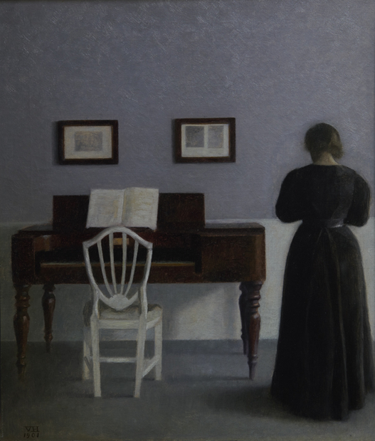 Hammershoi interieurPianoFemme MAH