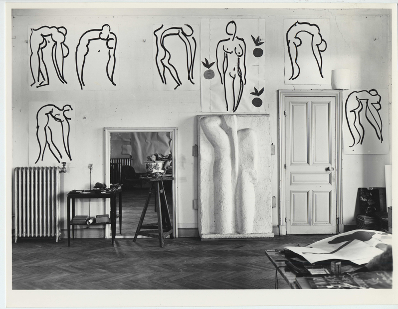 Atelier de Matisse dans l’ancien hôtel Regina de Cimiez (Nice), 1953 Archives Henri Matisse, Issy-les-Moulineaux © Succession Henri Matisse / 2019 ProLitteris, Zurich