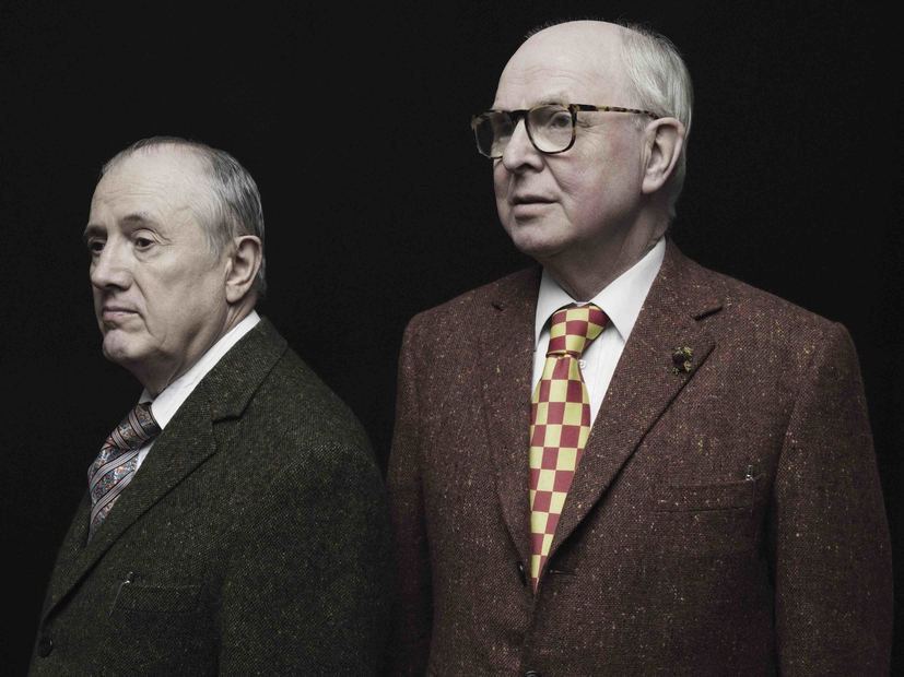 Gilbert and George at home in Spitalfields, London, by Tom Oldham May 31st 2015 © 2020 Gilbert & George