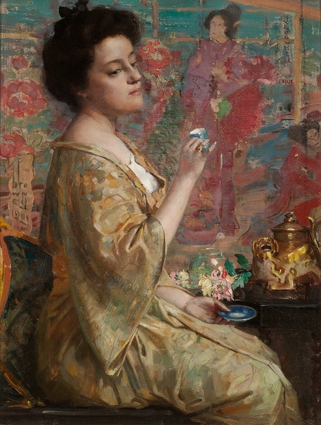 Franklin Brownell (1857-1946), L’heure du thé, 1901 © Collection particulière. Photo Frank Tancredi