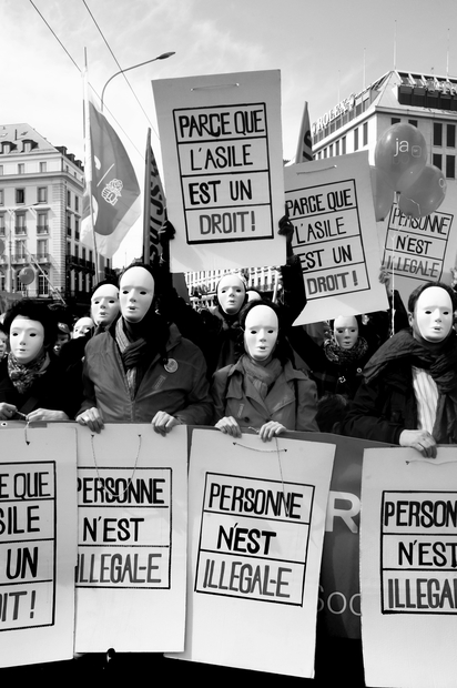 Manifestation de soutien aux réfugiés, Genève 2013. © Jean-Jacques Kissling – jjkphoto.ch