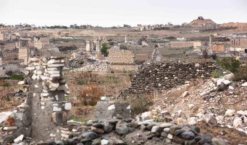 Maisons détruites durant la guerre, Nagorno-Karabakh, 5 octobre 2019 © Didier Ruef