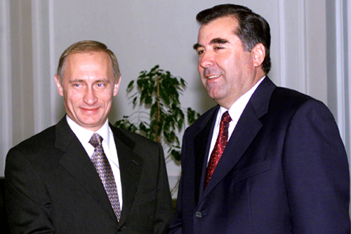 Vladimir Putin with Emomali Rakhmonov 1