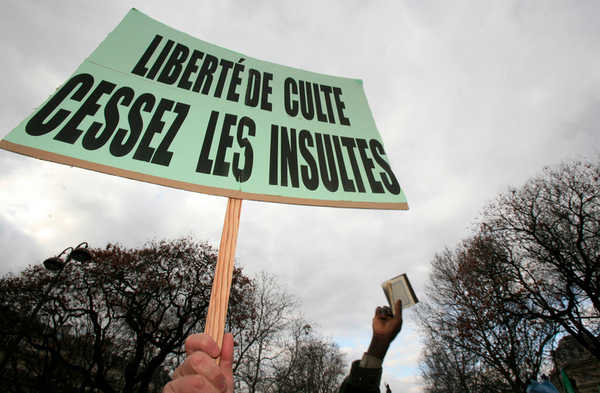 Manifestation en 2006 contre les caricatures de Mahomet  © Fred de Noyelle / GODONG