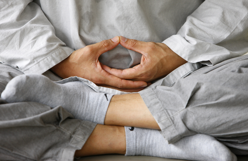 Mudra de la méditation et de la concentration. Méditation zen. © Pascal Deloche / GODONG