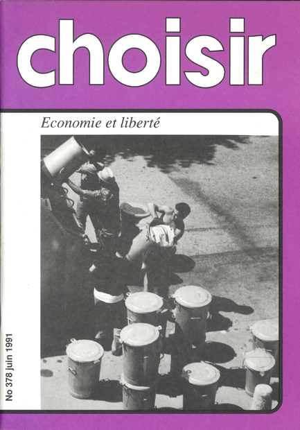 Couverture de choisir n° 378, juin 1991 © choisir, photo: Pierre Pittet