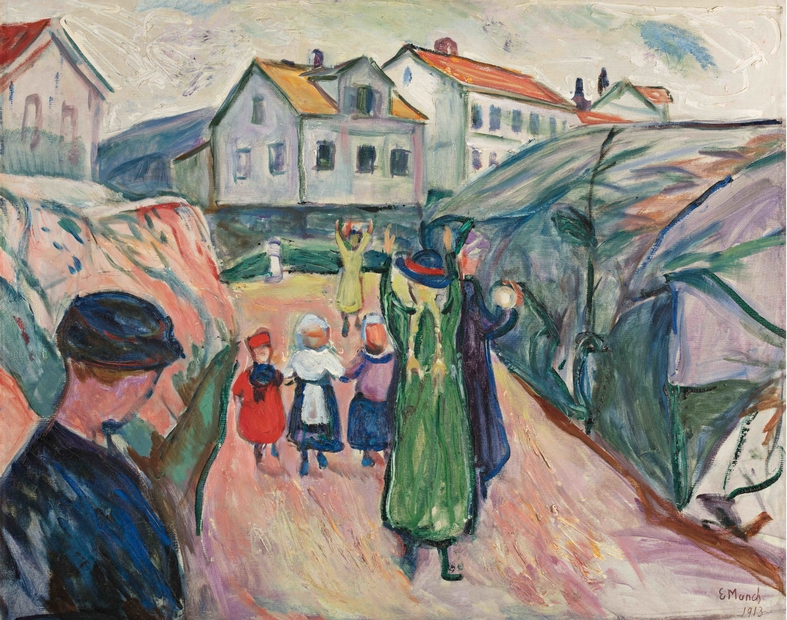 Edvard MunchDorfstraße in Kragerø, 1911 – 1913Öl auf Leinwand, 80 x 100 cmSammlung Kunsthalle Bielefeld