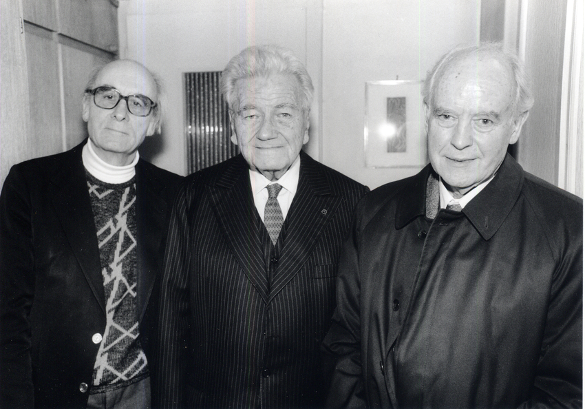 Les Pères fondateurs de choisir en 1999. De g. à d. : Raymond Brechet sj, Jean Nicod sj et Robert Stalder sj © Ciric/ J.-C. Gadmer