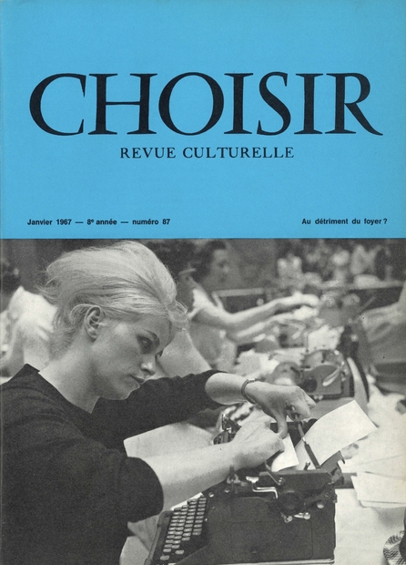 Couverture de choisir, n° 205, janvier 1977 © choisir