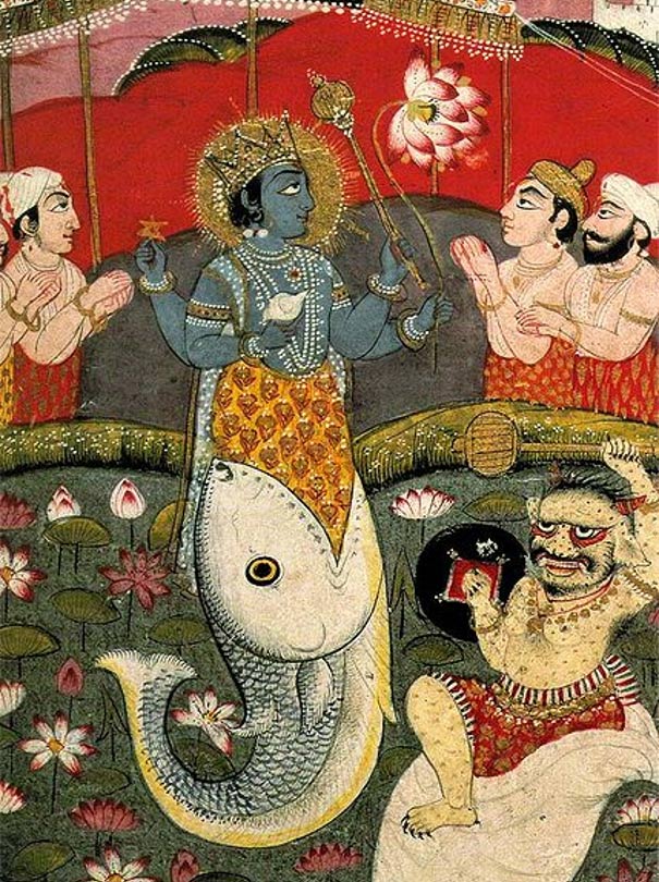 Le poisson Mataya, incarnation du dieu Vishnou. © LD
